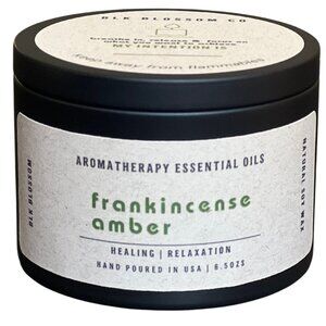 Frankincense Amber Essential Oils Candle | Soy Wax | Handmade USA